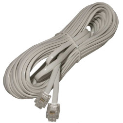 Кабель телефонный RJ-11 (6P-4C) 7m. white