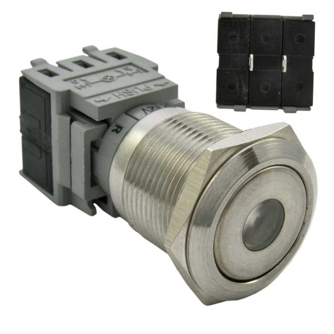 Индикатор антивандальный LAS1-BGQ-D/R 12v