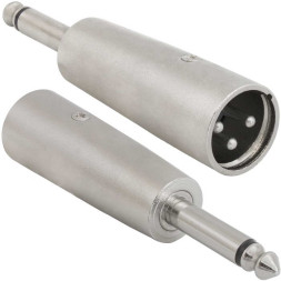 Разъем JD-492 / XLR 3P M-jack 6.3 mono M