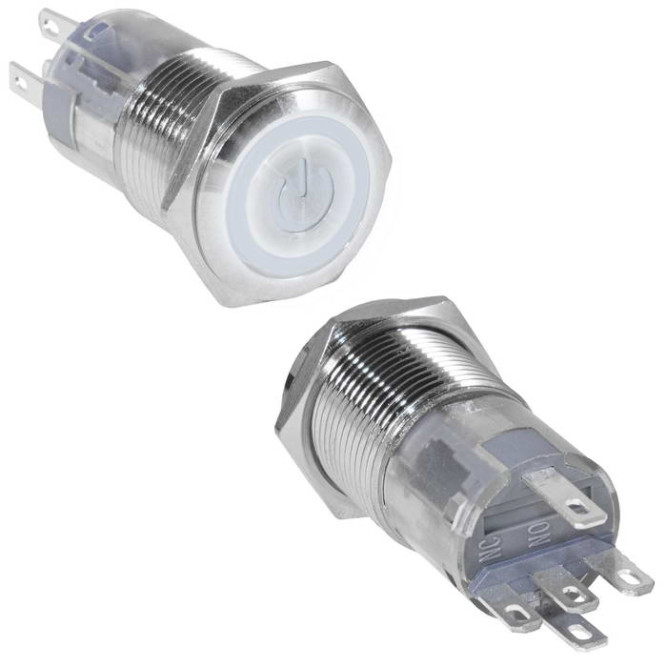 Кнопка антивандальная LAS2GQF-11ZET/w/N on-on