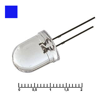 Светодиод 10mm 3.0-3.2V синий