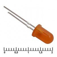 Светодиод 5 mm orange 30 mCd 20, R14-23