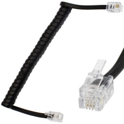 Кабель телефонный Витой кабель RJ10 (4P4C) 1м черный