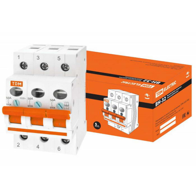 Выключатель нагрузки ВН-32 3P 50A