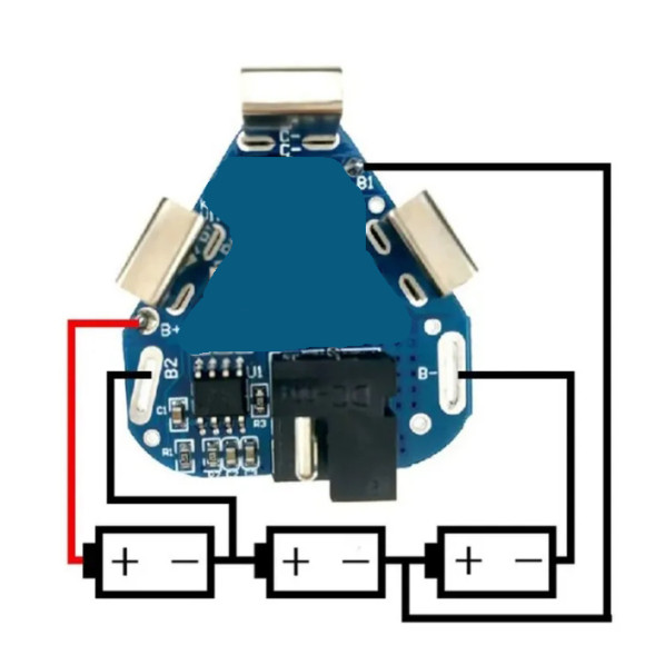 BMS 3S 8A плата защиты 12.6V для шуруповерта