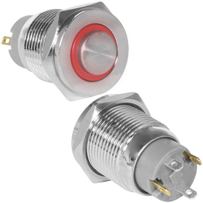 Кнопка антивандальная GQ16PH-10ZE/J/R/N off-on