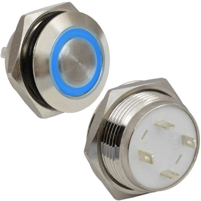 Кнопка антивандальная GQ16TF-10E/B/N off-(on)