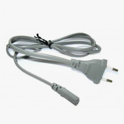 Сетевой шнур VS09 прямой серый (восьмерка) 1 метр