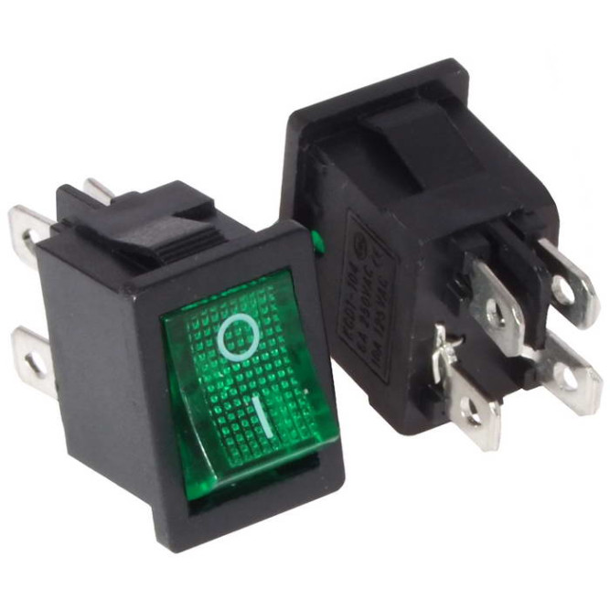 Переключатель MIRS-201(A) on-offзеленый