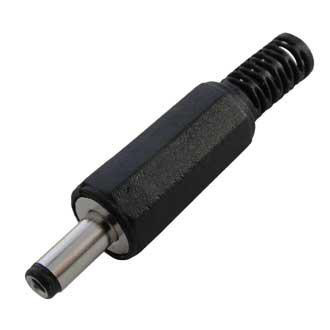 Штекер 3.8х1.3х9.5мм пластик на кабель