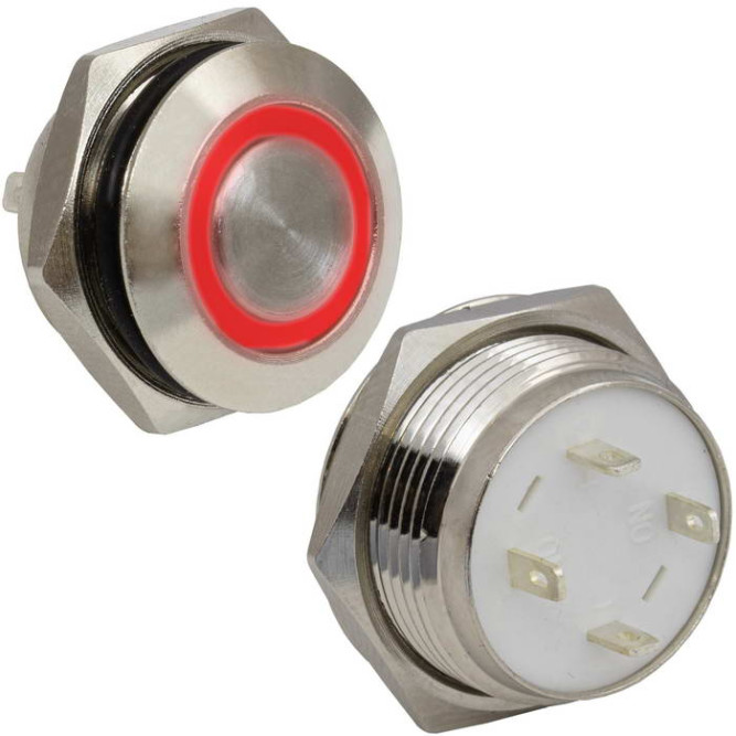 Кнопка антивандальная GQ16TF-10E/R/N off-(on)