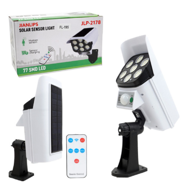 Настенный светильник (фонарь на столб) FL-195 на солнечной батарее с датчиком движения