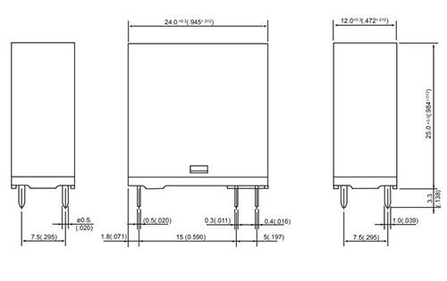Реле HF42F/005-2HS 5VDC 5A