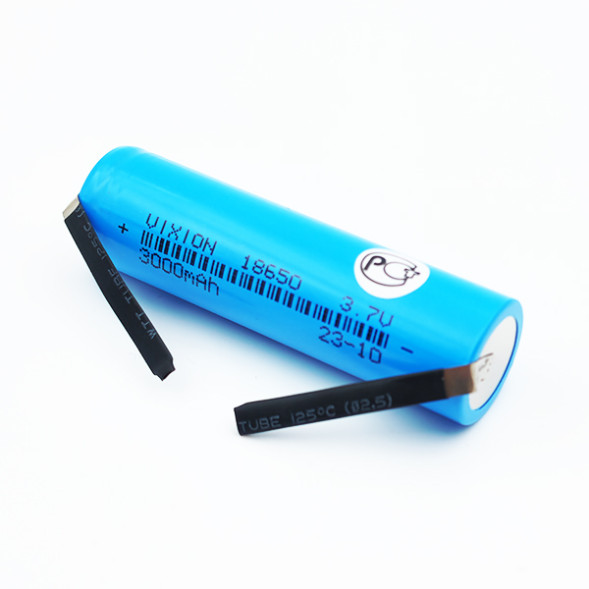 Аккумулятор 18650 Li-ion 3000mAh 3.7V с выводами, Vixion