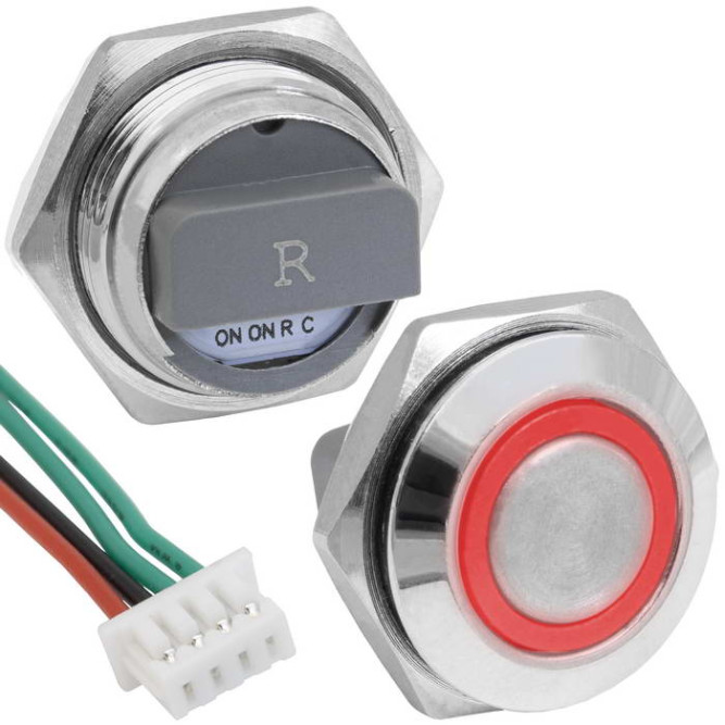 Кнопка антивандальная GQ16TF-4E/R/N off-(on)