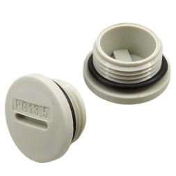 Заглушка для кабельного ввода Заглушка PG13.5 Серый пластик