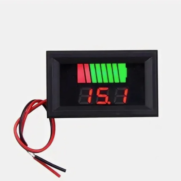 Вольтметр 12-60 Вольт с индикатором заряда аккумулятора