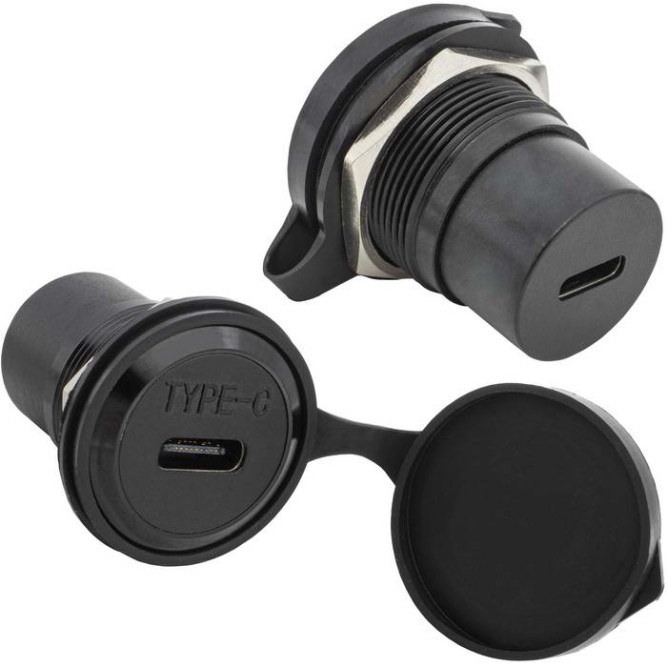 Разъем USB TYPE-C F-F PN cap