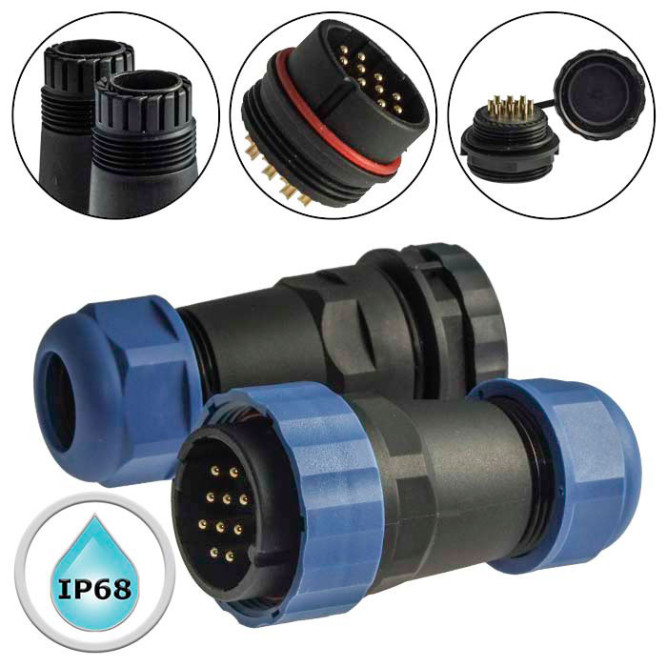 Разъем герметичный SZC28 10P-F-M