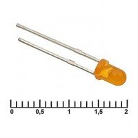 Светодиод 3 mm orange 30 mCd 20, R14-17