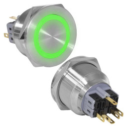 Кнопка антивандальная GQ28PF-11ZE/G/N on-off+off-on