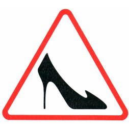 Информационный знак Дама за рулем 150х150