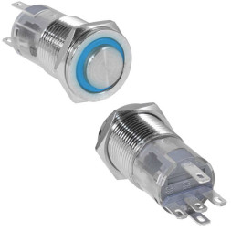 Кнопка антивандальная LAS2GQPH-11ZE/B/N on-on