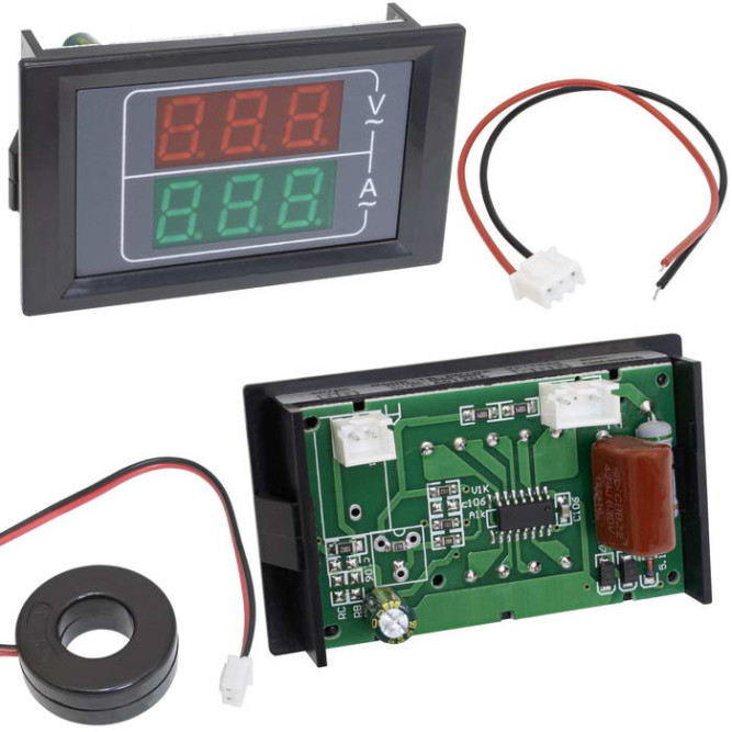 Щитовой прибор YB4835-LED 80-300V 100A