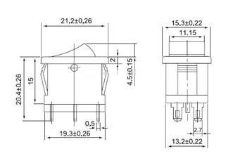Выключатель KCD1-202 ON-ON 6A/250V