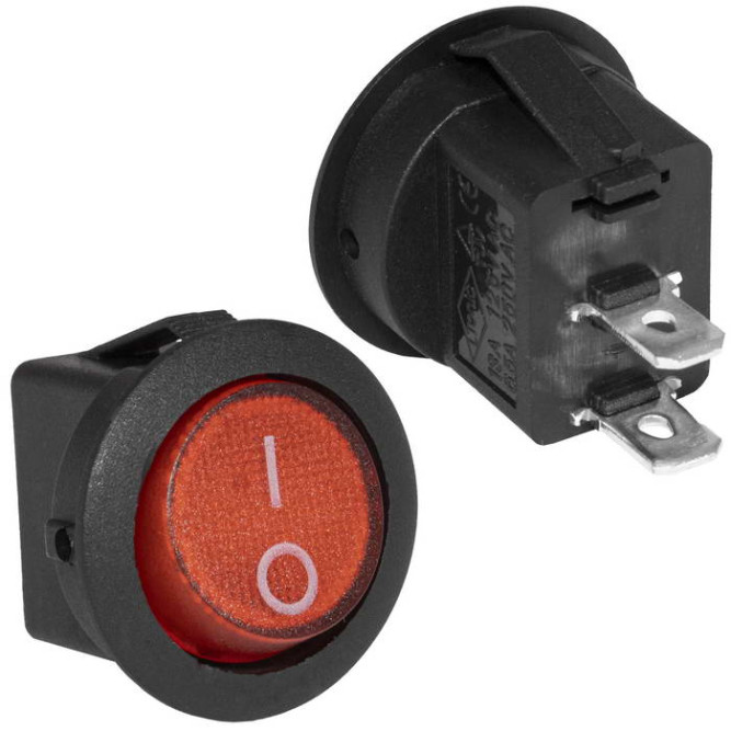 Переключатель RS-101-8C on-off красный