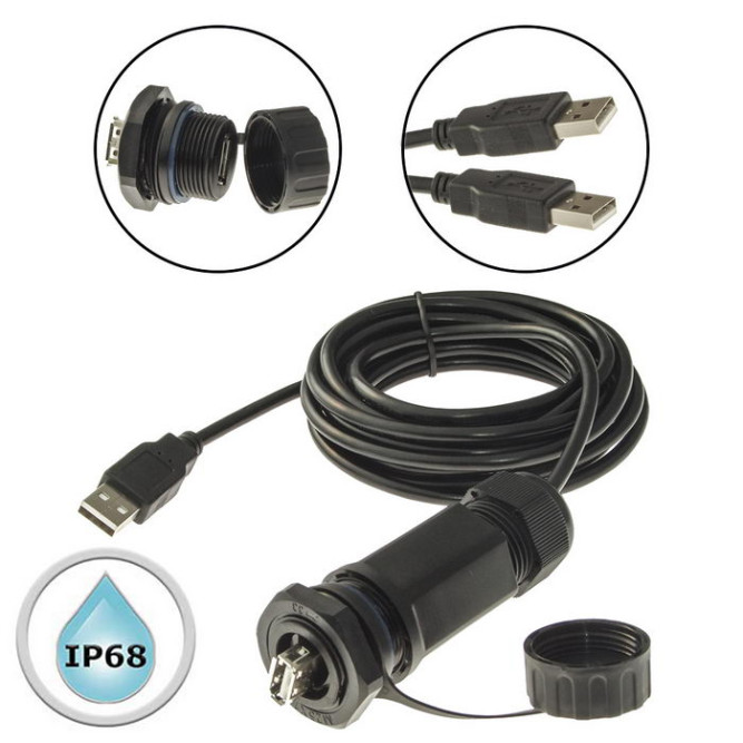 Разъем герметичный M25USBZ1-2.0G-1.5M