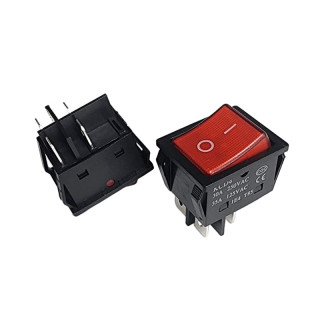 Выключатель KCD4 30A 250VAC ON-OFF красный
