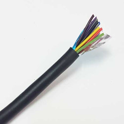 Кабель LCS- 8BL 8С+1 омедненный в экране OD5.0мм черный, 1 метр