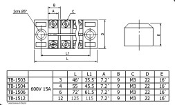 Клеммная колодка TB-1506