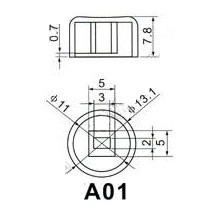 Колпачок для кнопок A01 Red