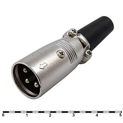 Штекер микрофонный XLR 3 pin TD-396 на кабель