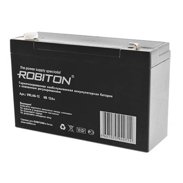 Аккумулятор Robiton VRLA6-12 6V, 12Ah, PB-22