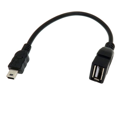Кабель MiniUSB штекер --> USB гнездо OTG, 14см., E20-2