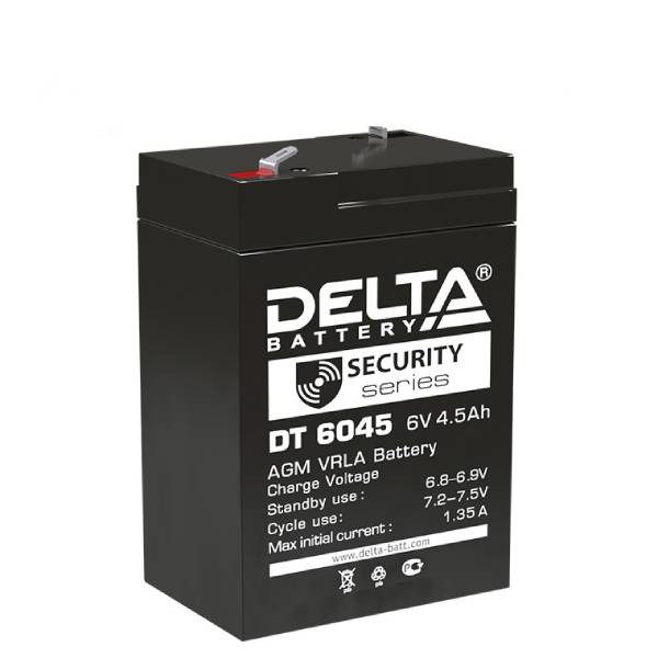 Аккумулятор Delta DT4045 4V, 4.5Ah, PB-34