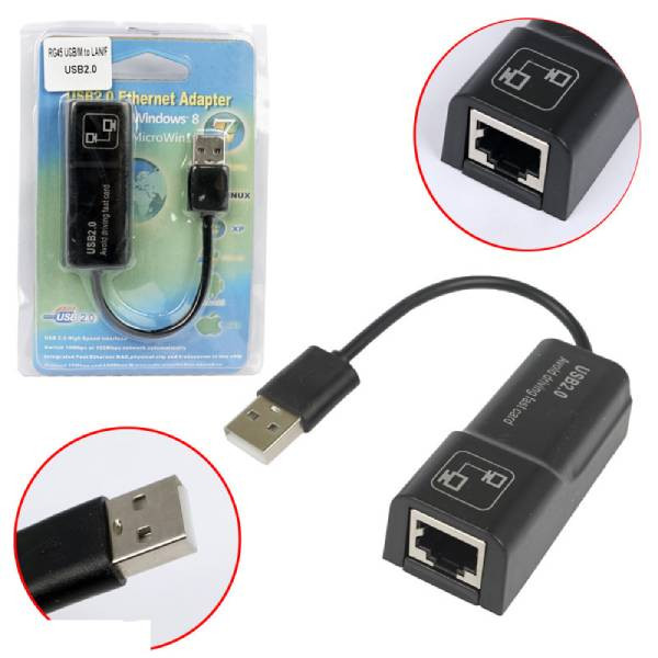 Адаптер H132 RG45 USB/M to LAN/F  USB2.0, PS-39