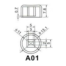 Колпачок для кнопок A01 Green