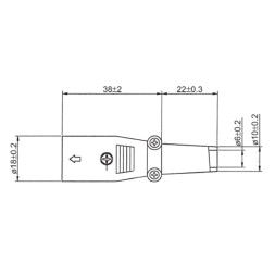 Штекер микрофонный XLR 4 pin JR5811-4 на кабель