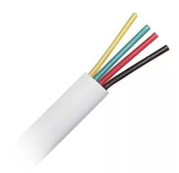 Кабель телефонный плоский 4 жилы, омедненный, белый