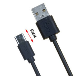 Кабель USB MR04t Type-C 1000mm Длинный штекер, черный