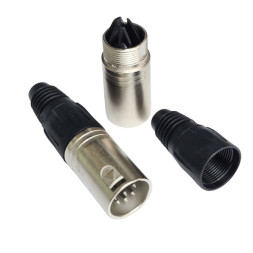 Штекер микрофонный XLR 6 pin JR5807E-6 цанга на кабель