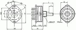 Переключатель SR25-1-3-2 на провод