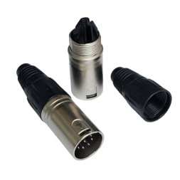 Штекер микрофонный XLR 7 pin JR5807E-7 цанга на кабель