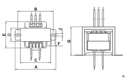 Трансформатор EI35-13 220v to 2x12V 1.5W