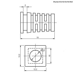 Кабельный ввод 6.5х12х12х10х19х2 black
