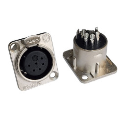 Гнездо XLR 6 pin JR5836-6 на корпус